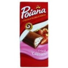 CIOCCOLATO POIANA CON FRAGOLE E PANNA 100 GR